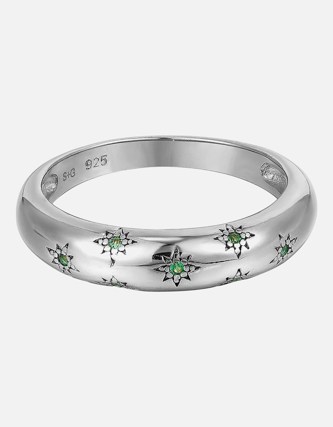 Starry Emerald CZ Ring, 2 of 1