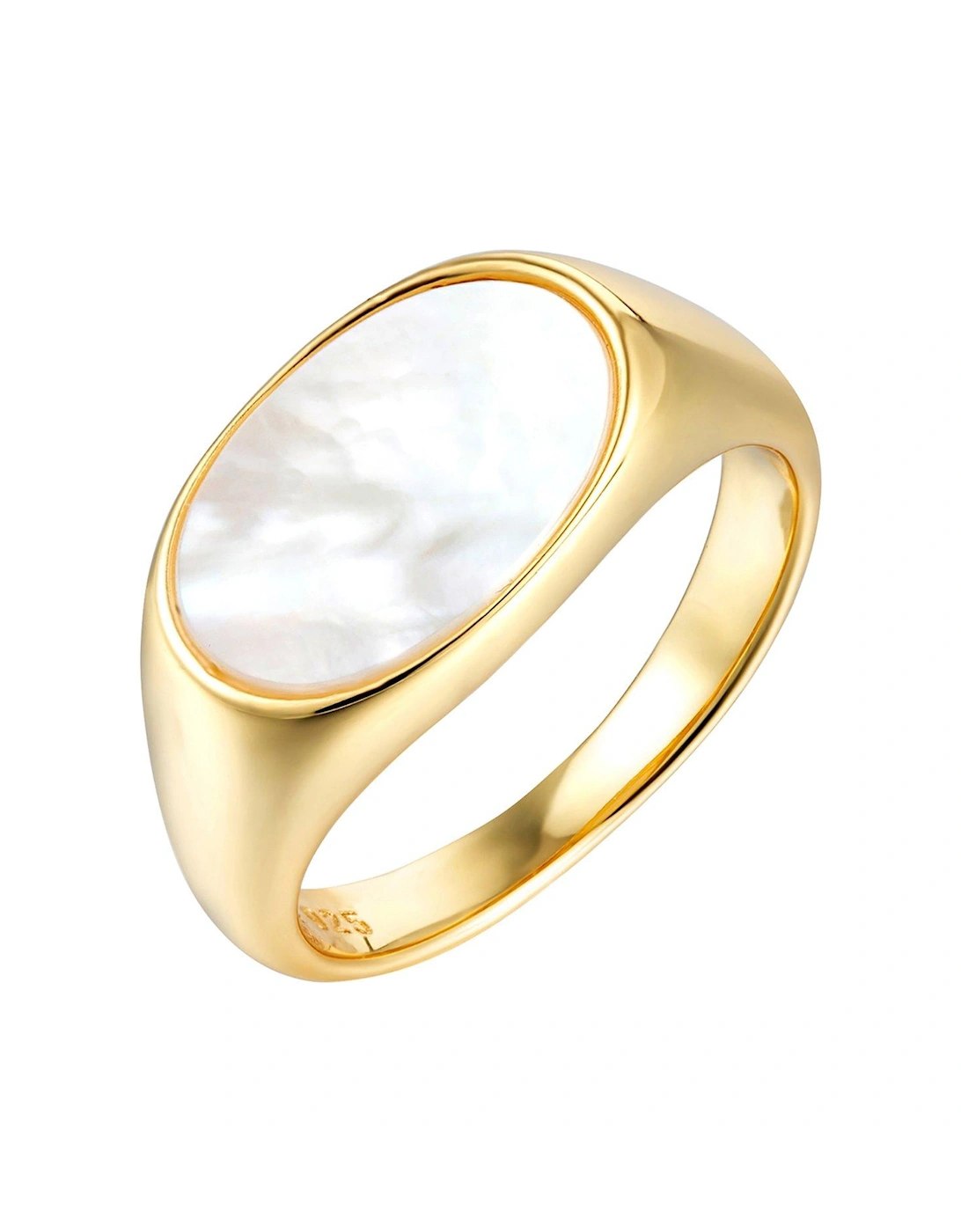 Mother of Pearl Signet Ring, 2 of 1