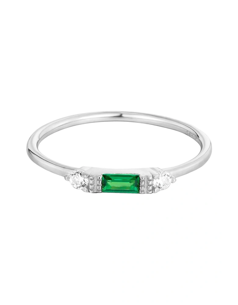 Emerald CZ Stacking Ring