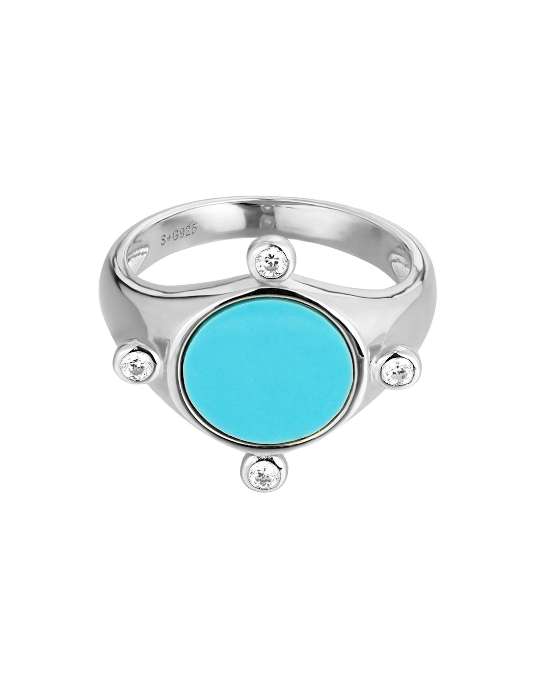 Turquoise CZ Beaded Ring, 2 of 1