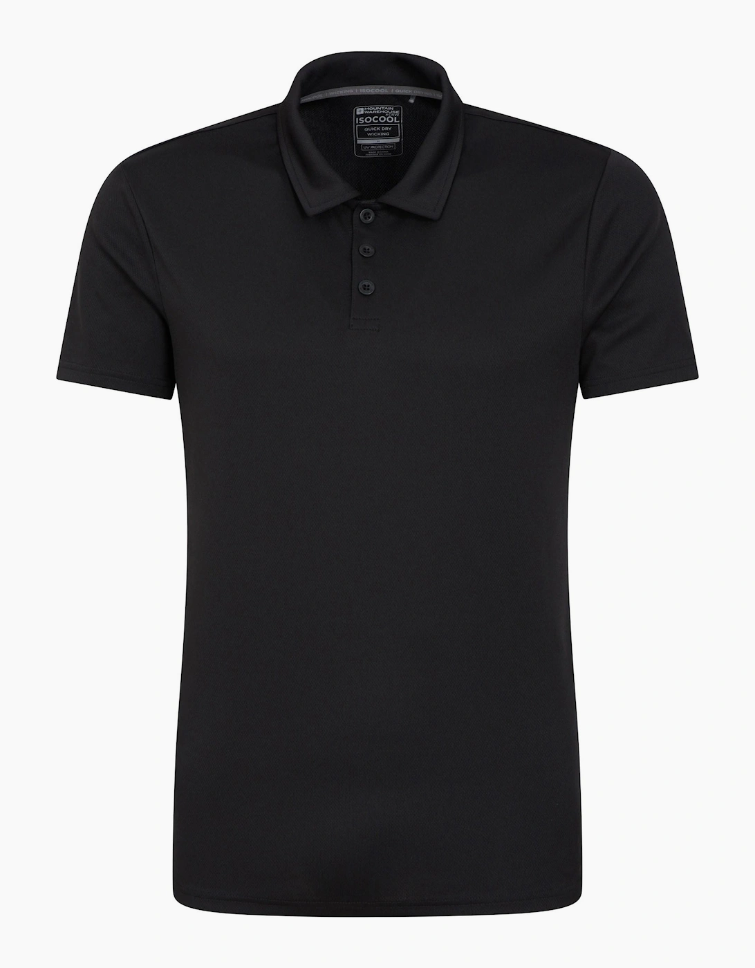 Mountain Warehouse Men's Black Endurance Isocool Polo Shirt - Size: 46