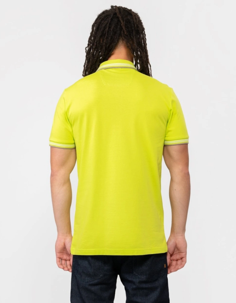 BOSS Green Paul Curved Logo Contrast Collar Mens Polo Shirt A/W 23
