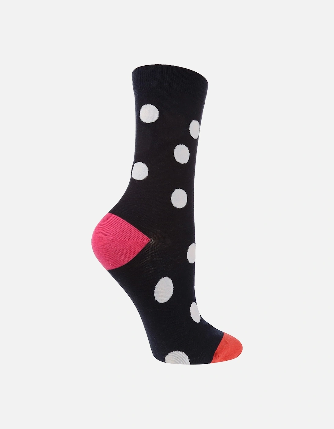 1 PAIR HIGH-END NAVY SOCK WITH CREAM SPOTS, 2 of 1
