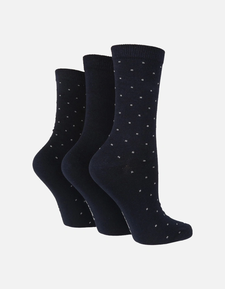 3 PAIR 100% RECYCLED LADIES PIN DOT SOCKS