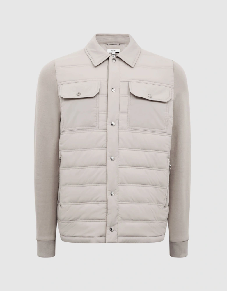 Long Sleeve Quilted Hybrid Jacket