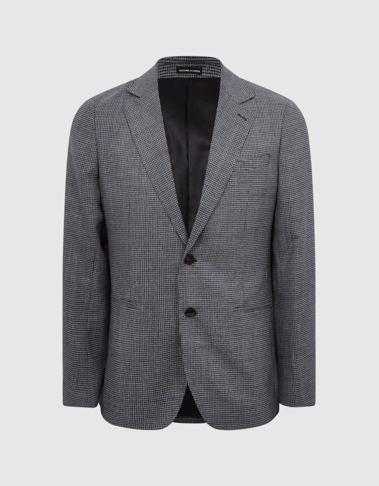 Single Breasted Dogtooth Blazer
