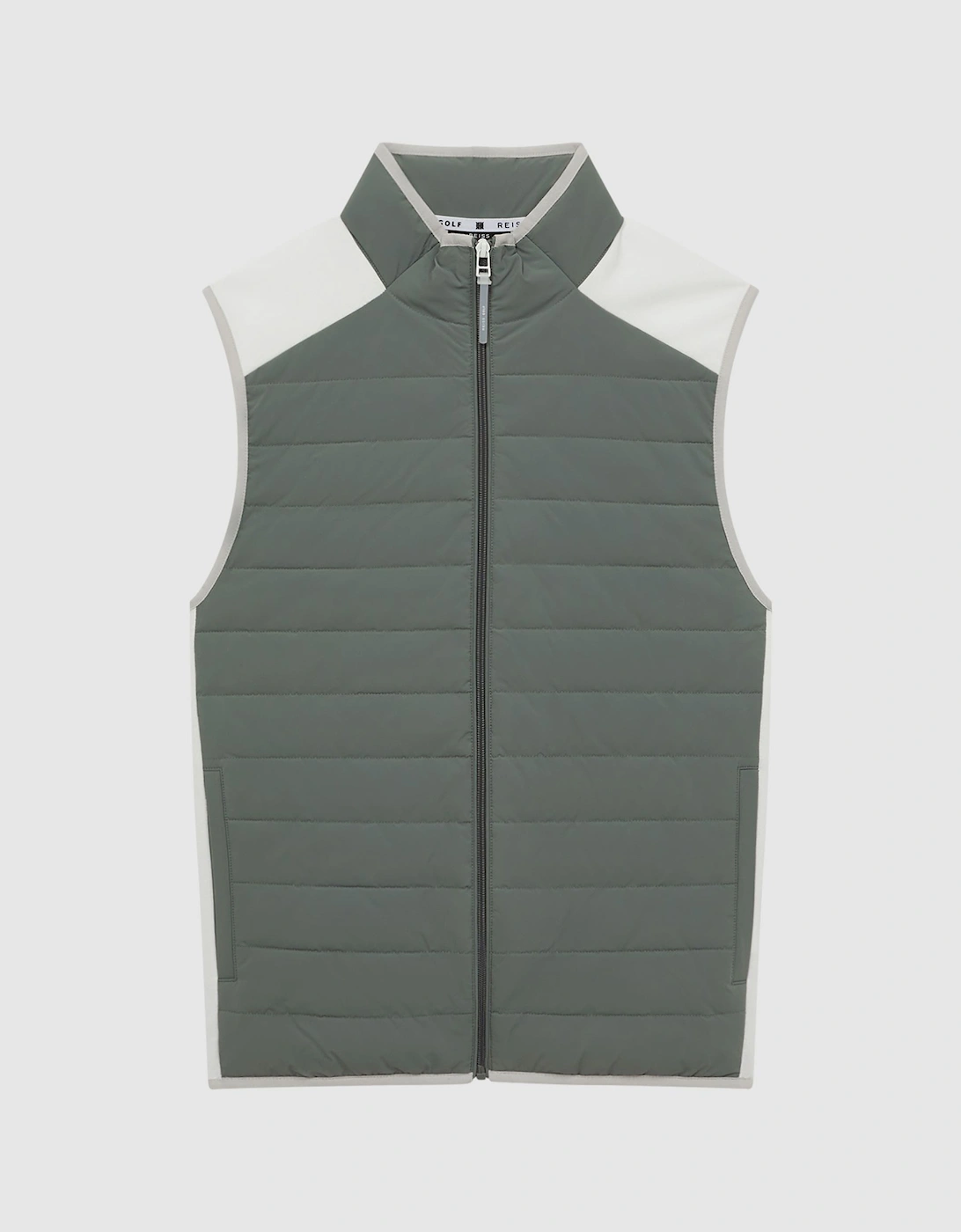 Funnel Neck Hybrid Quilted Gilet, 2 of 1