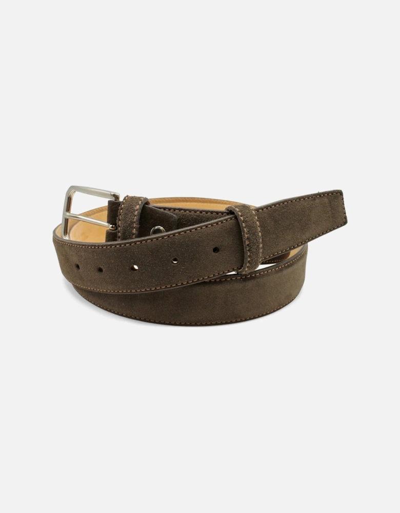 Palmer Suede Belt 002 Dark Brown