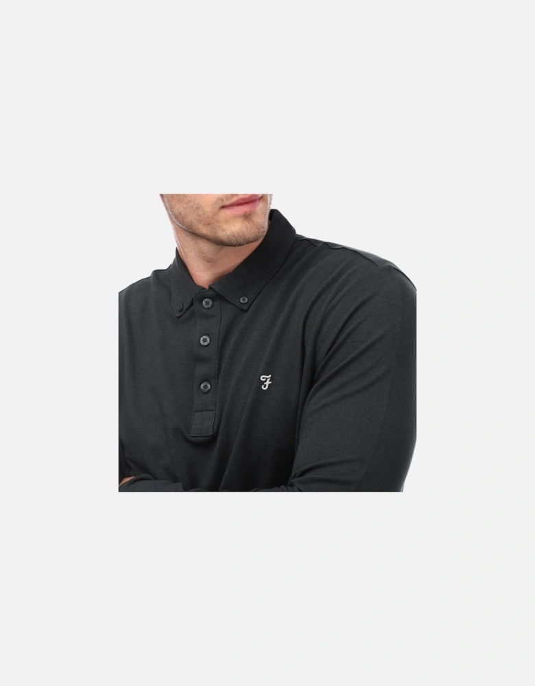 Mens Union Organic Blend Long Sleeve Polo Shirt