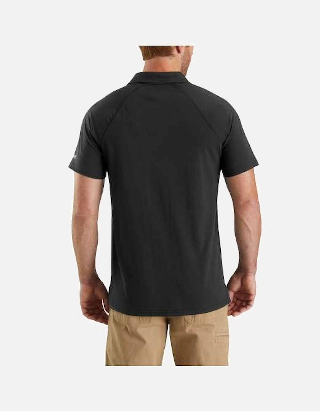 Carhartt Force Relaxed Fit Midweight Short-Sleeve Pocket Polo Black