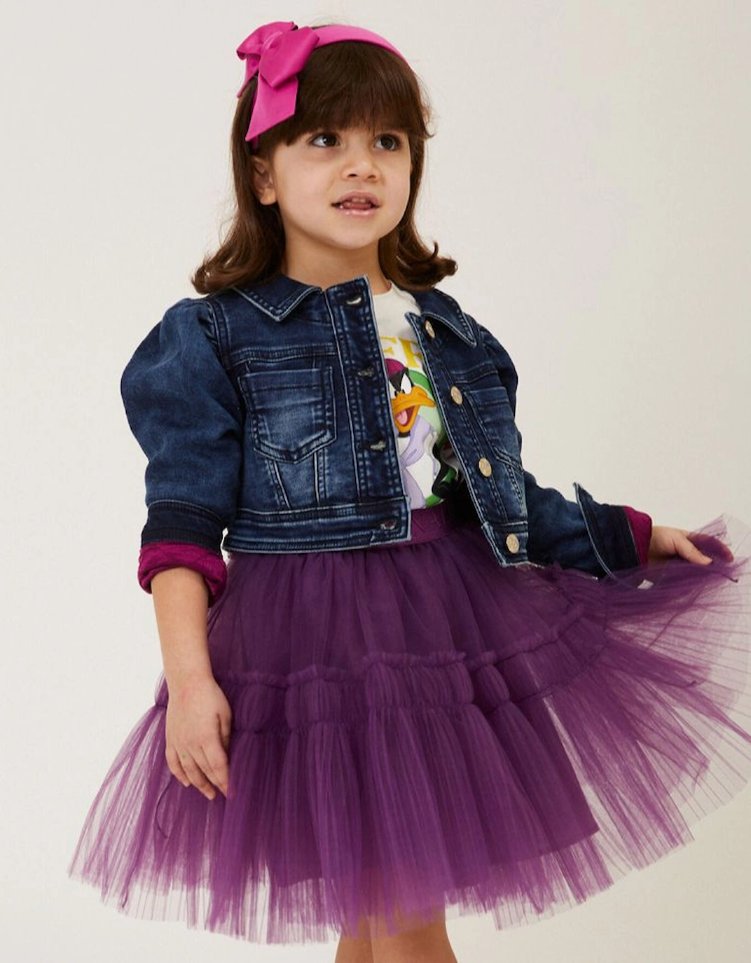 Girls Purple Tulle Skirt