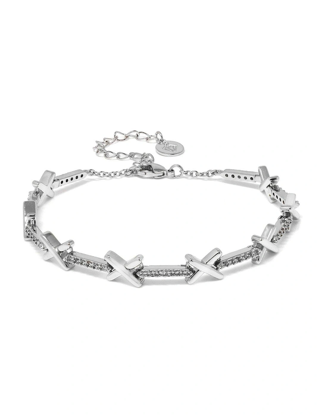 Kiss Tennis Bracelet - Silver, 2 of 1