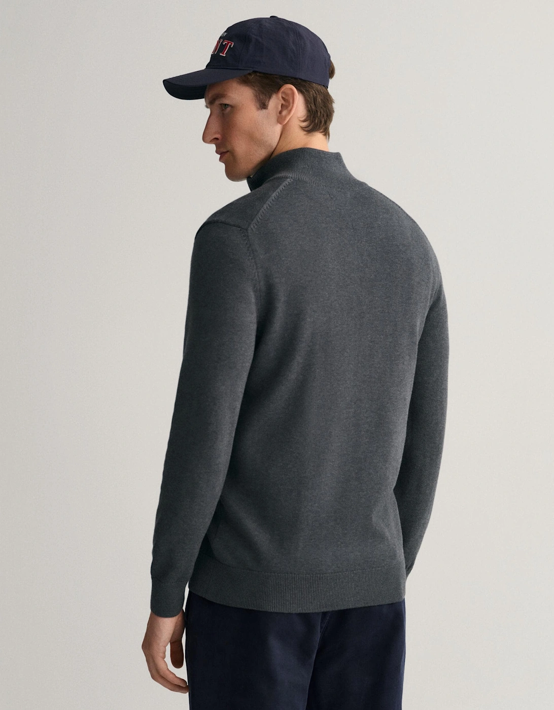 Mens Casual Cotton Zip Cardigan