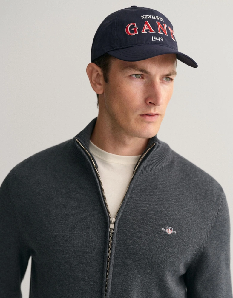 Mens Casual Cotton Zip Cardigan