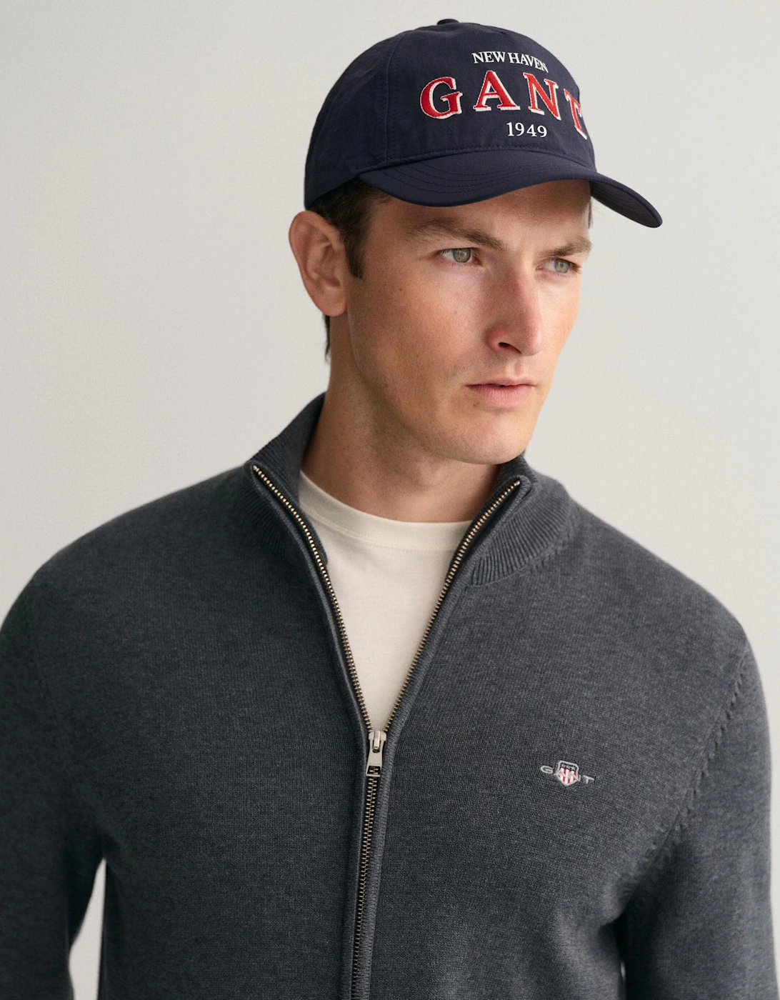 Mens Casual Cotton Zip Cardigan