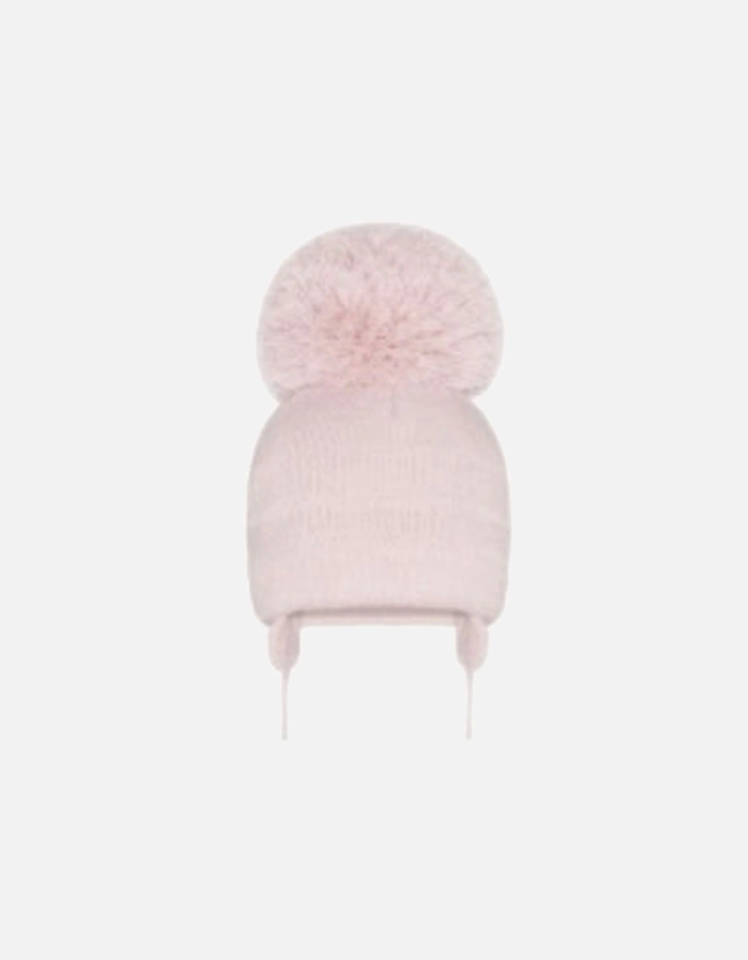 Pink Mega Pom Tie Hat