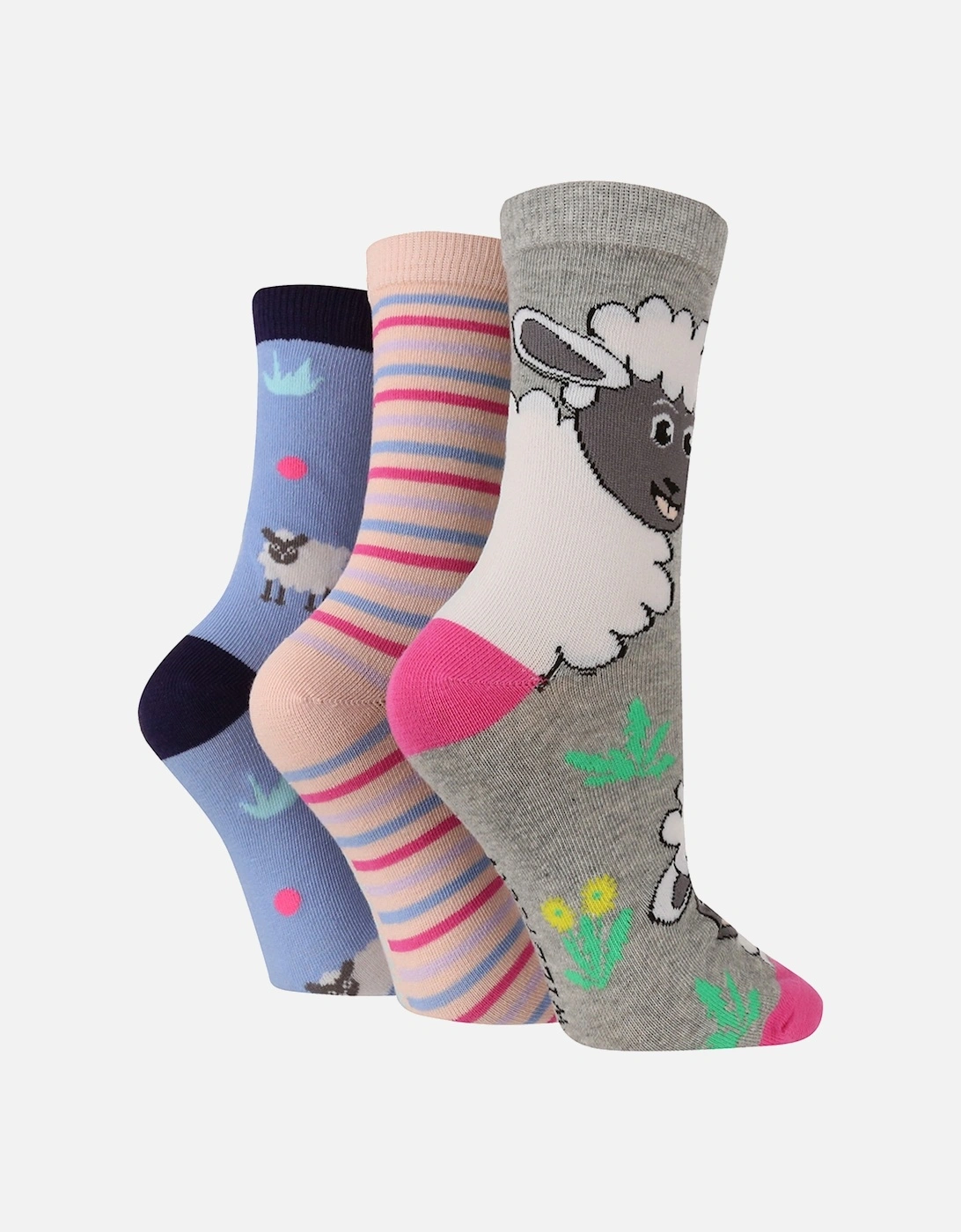 3 PAIR SOCKSHOP LADIES FARM ANIMALS SOCKS, 2 of 1