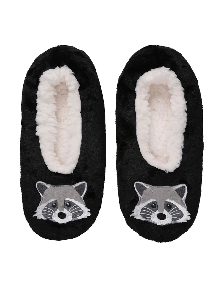 1 PAIR SOCKSHOP LADIES FLUFFY NOVELTY FOOTSIE SLIPPERS