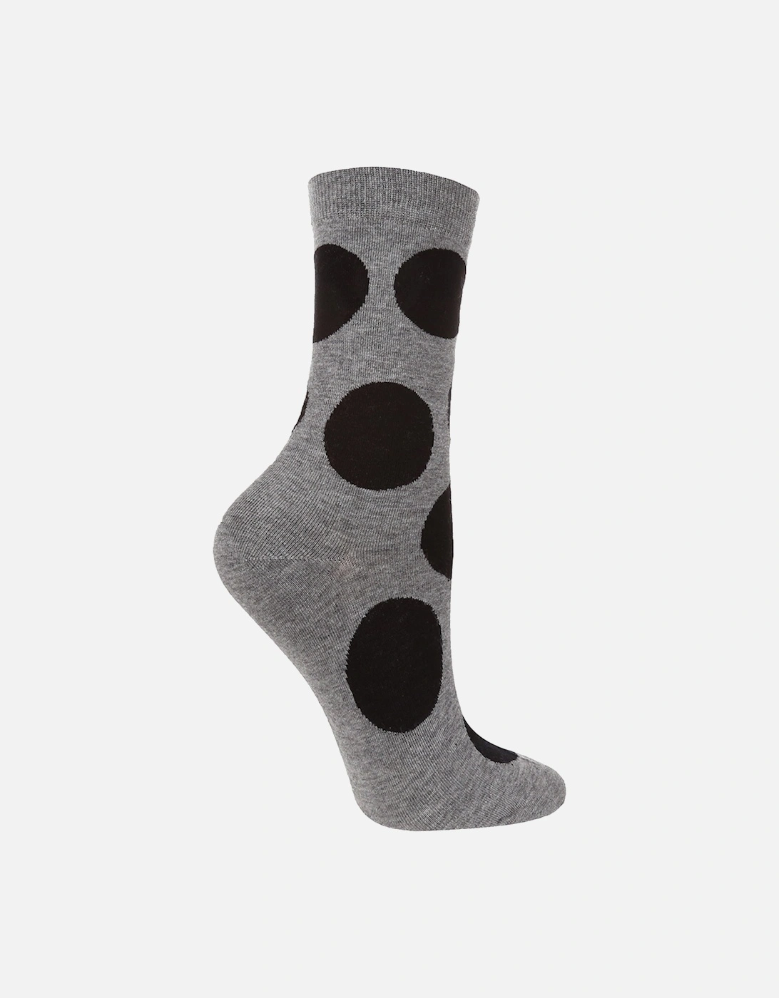 1 PAIR HIGH-END CHARCOAL SOCK WITH LARGE BLACK SPOTS, 2 of 1