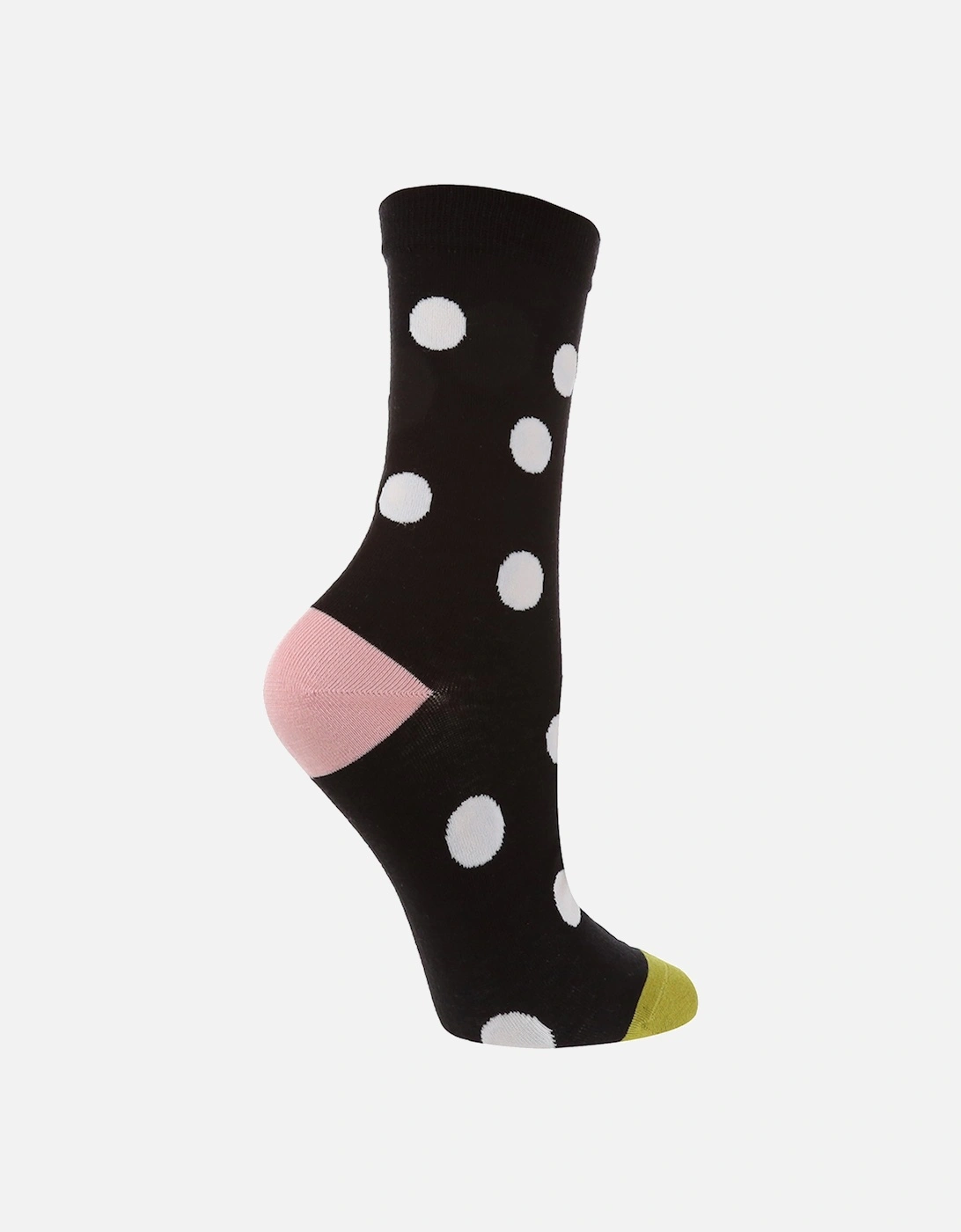 1 PAIR HIGH-END BLACK SOCK WITH CREAM SPOTS, 2 of 1