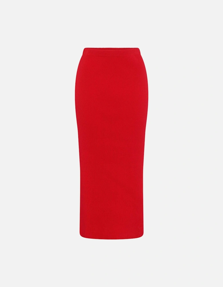Franklin Midi Skirt in Red