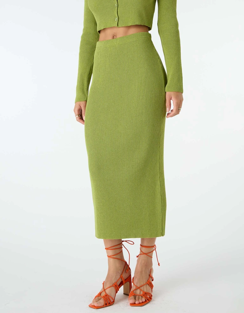 Franklin Midi Skirt in Green