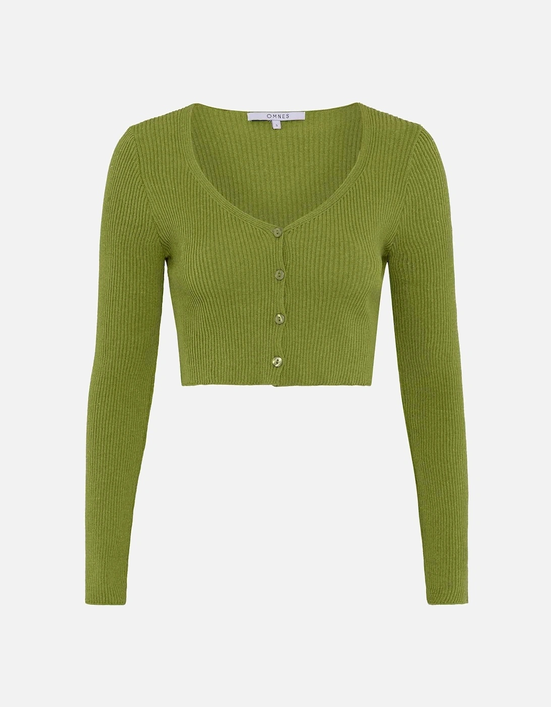 Begonia Cropped Cardigan in Green