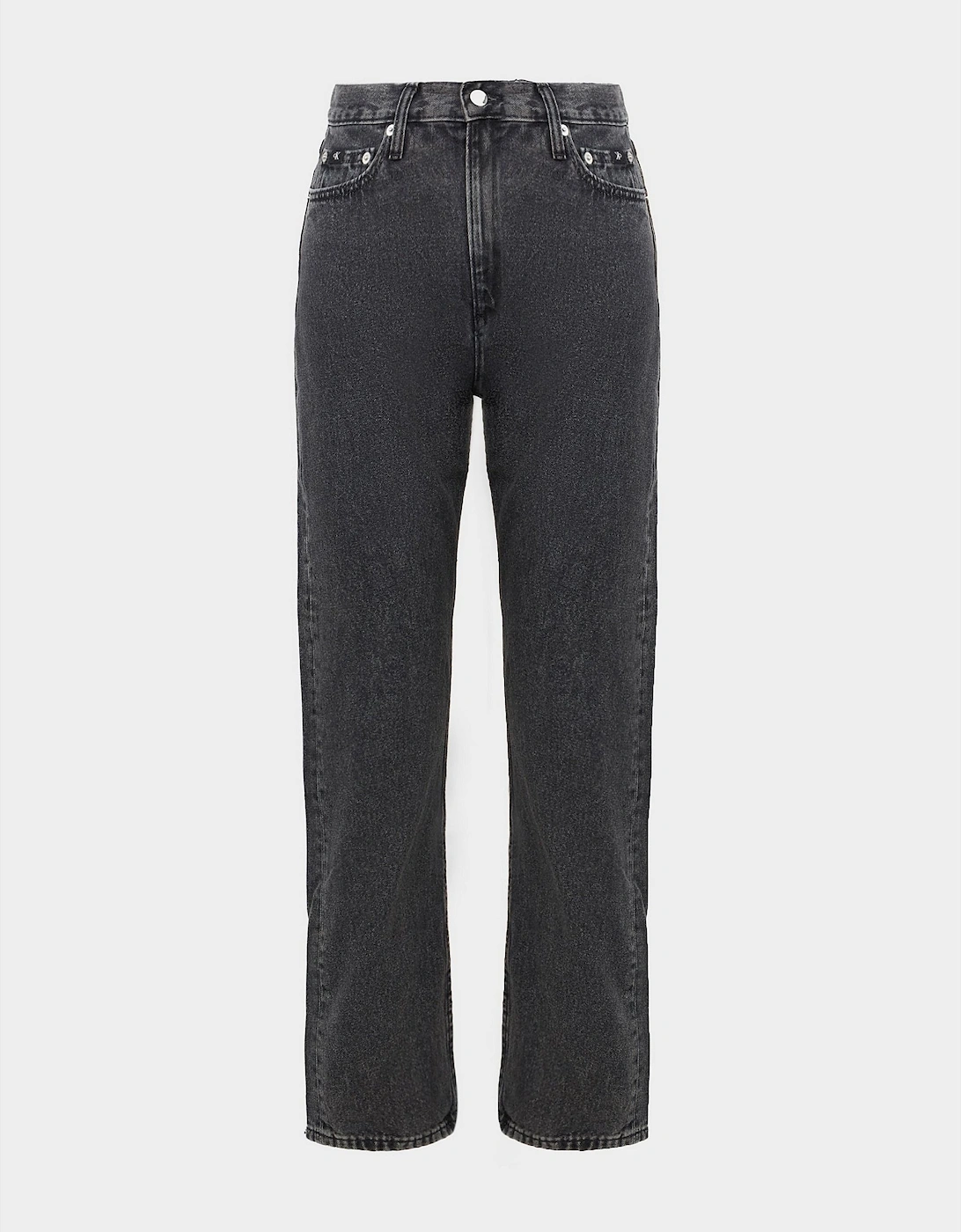 Womens High Rise Straight Jeans