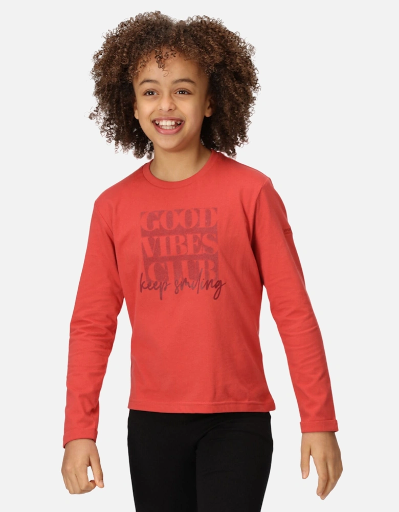 Childrens/Kids Wenbie III Good Vibes Club Long-Sleeved T-Shirt