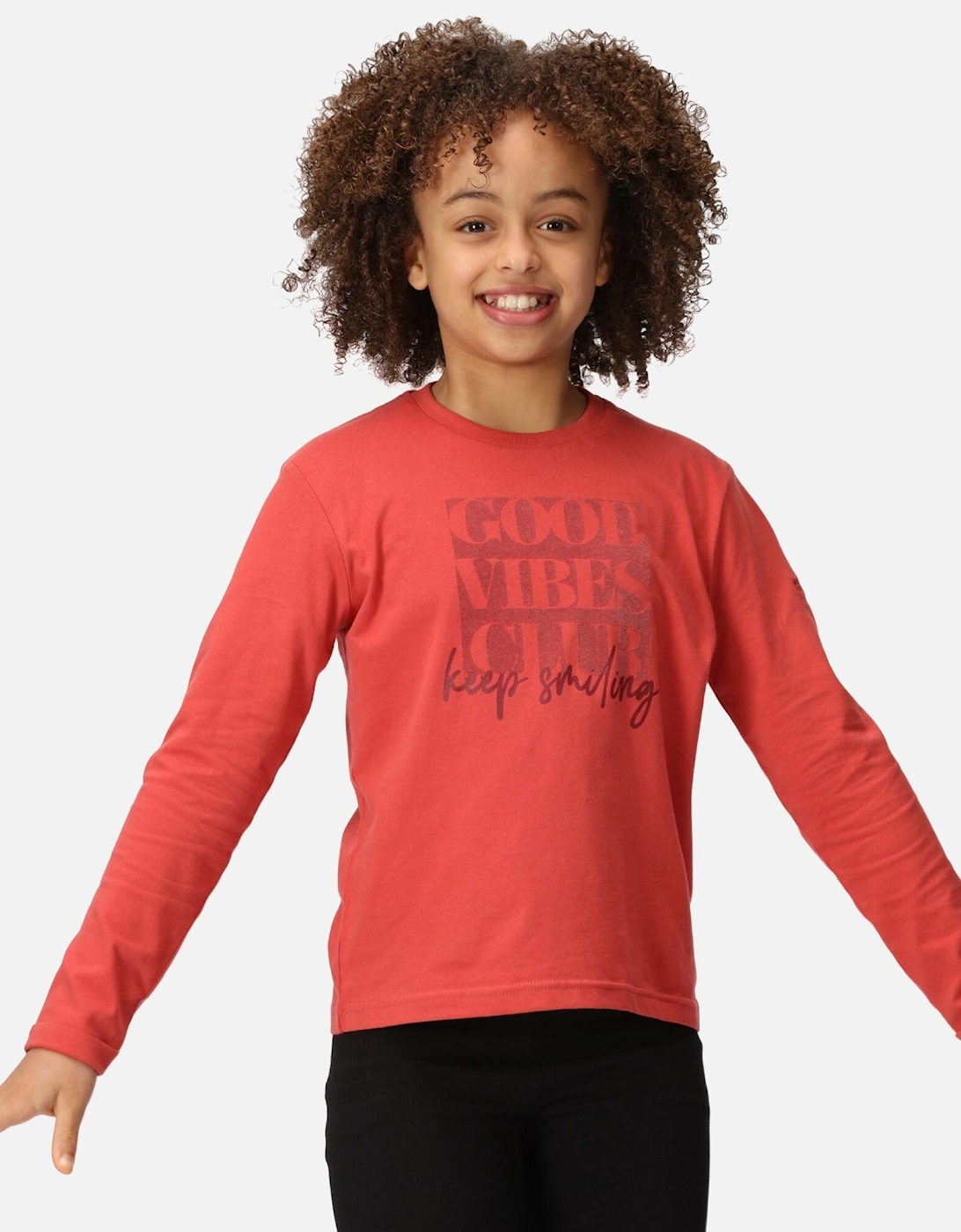Childrens/Kids Wenbie III Good Vibes Club Long-Sleeved T-Shirt