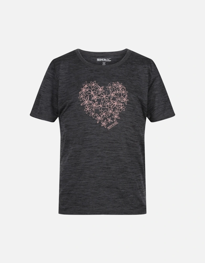 Childrens/Kids Alvarado VII Heart Marl T-Shirt