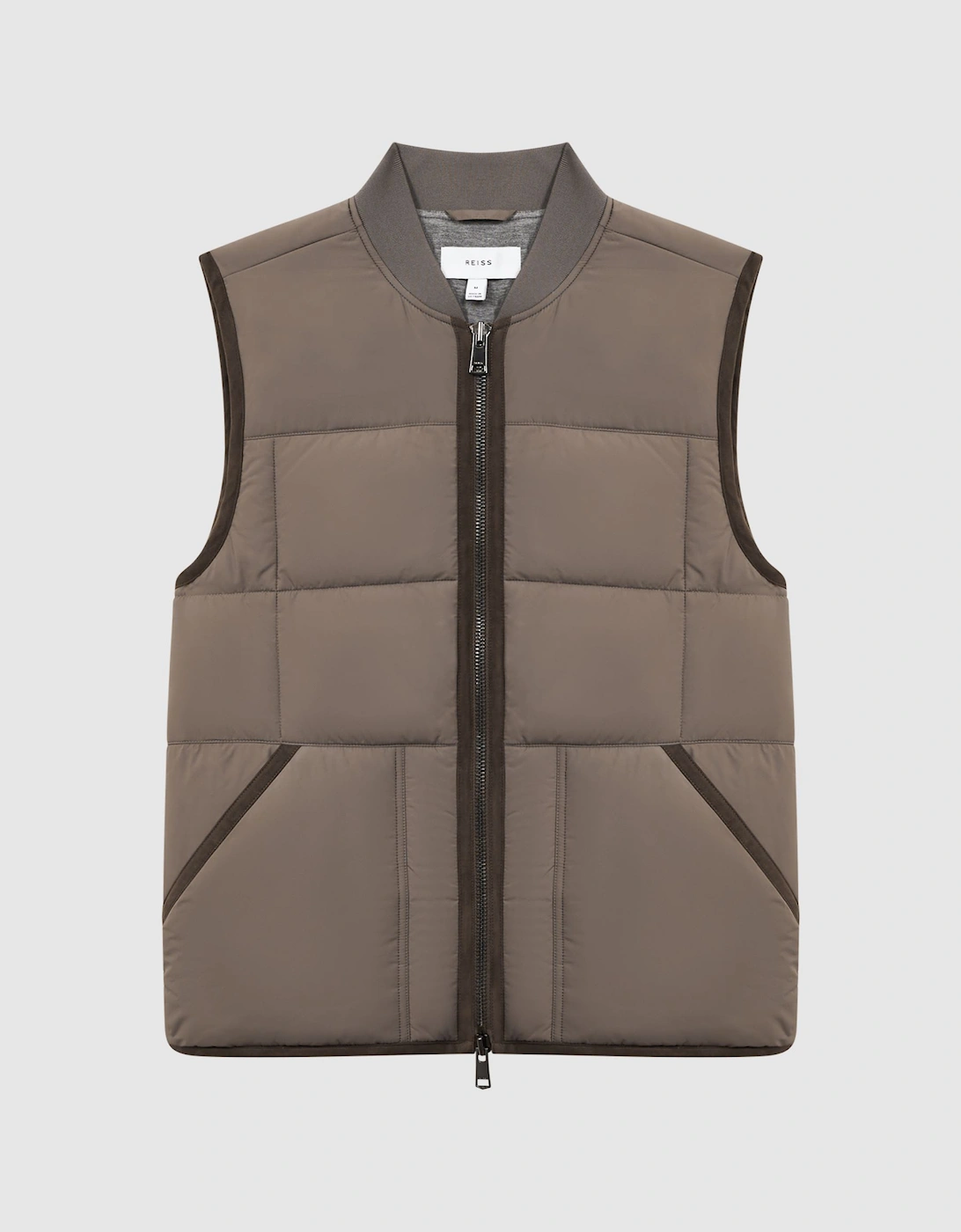 Quilted Contrast Trim Gilet, 2 of 1