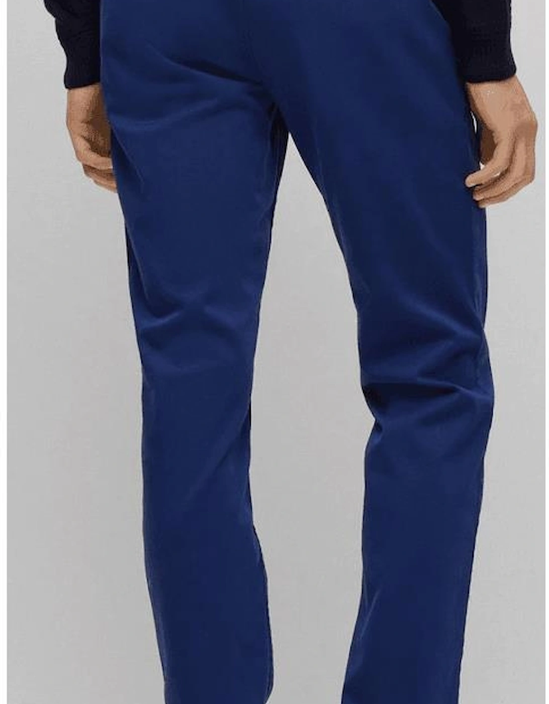 Schino Cotton Slim Fit Dark Blue Chino Trousers
