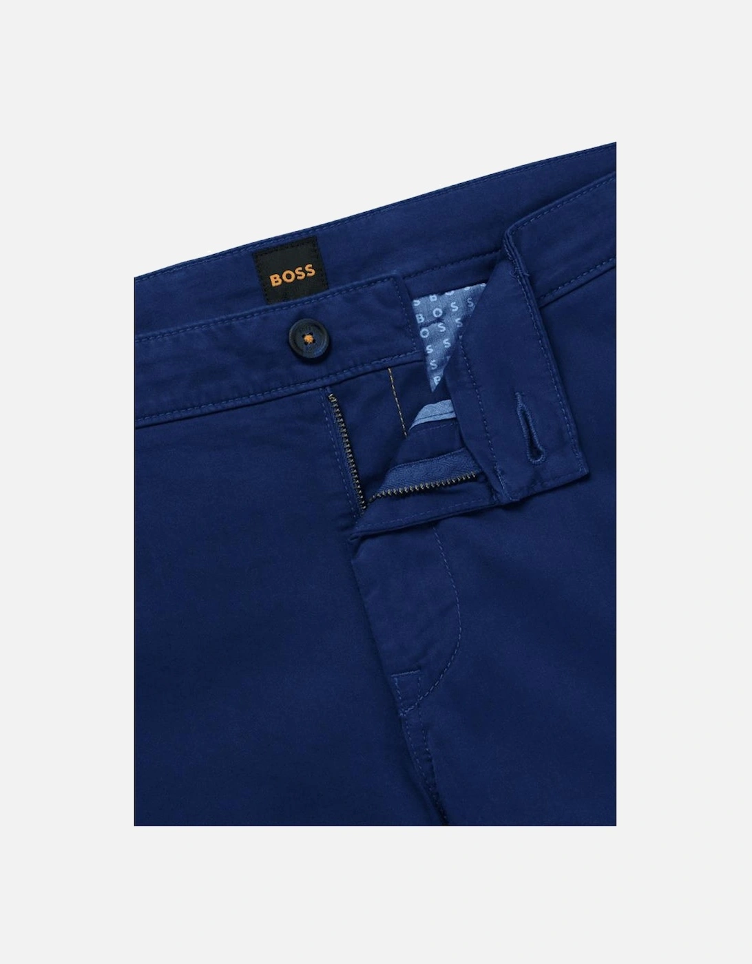 Schino Cotton Slim Fit Dark Blue Chino Trousers