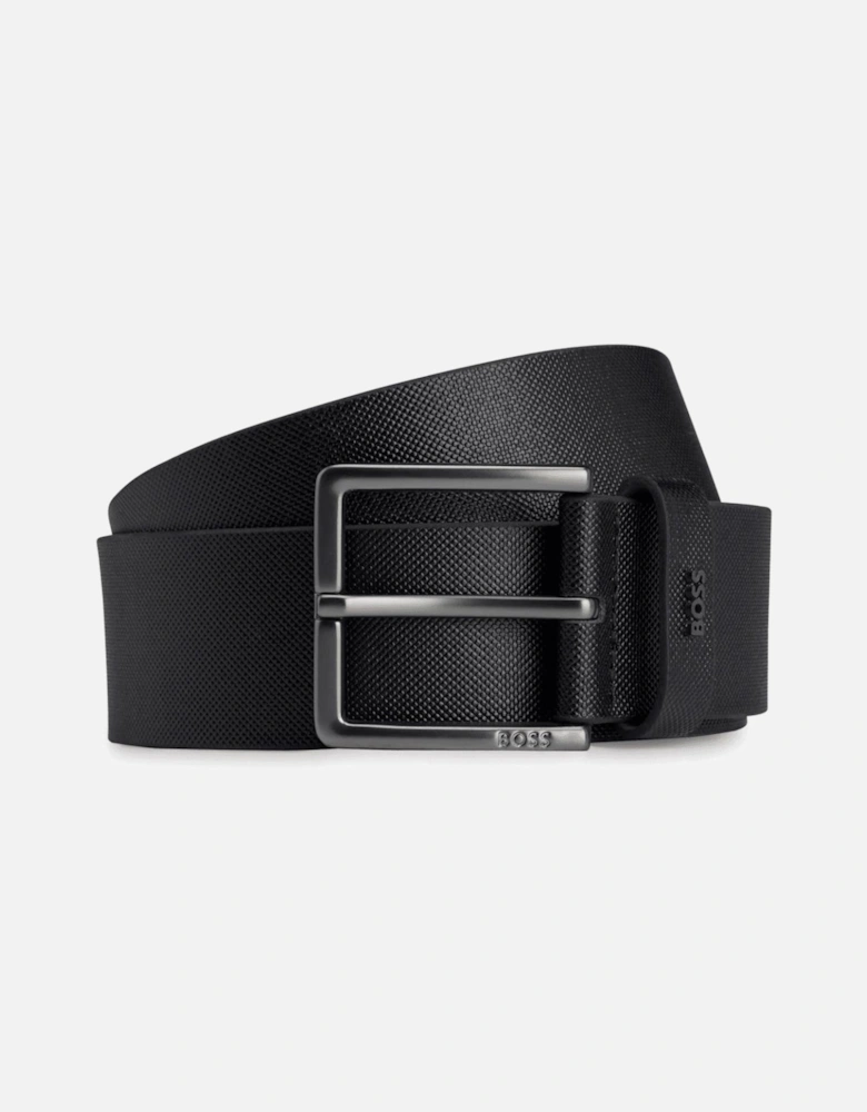 Ther-D-Boss Printed Leather Black Belt