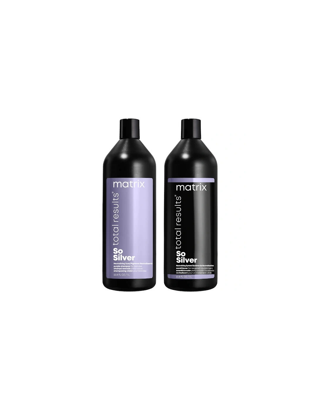 Total Results So Silver Purple Toning Shampoo and Conditioner 1000ml Duo for Blonde, Silver and Grey Hair, 2 of 1