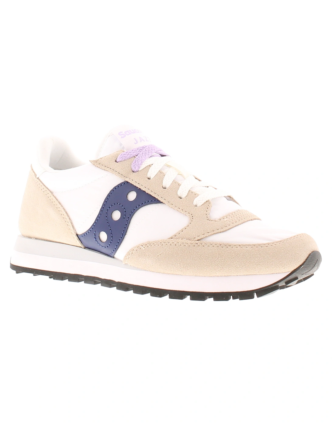 Womens Trainers Jazz Original Lace Up white beige navy UK Size, 6 of 5