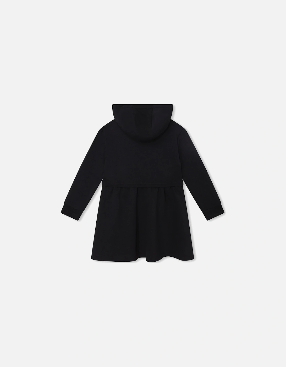 Logo Hooded Dress in Black