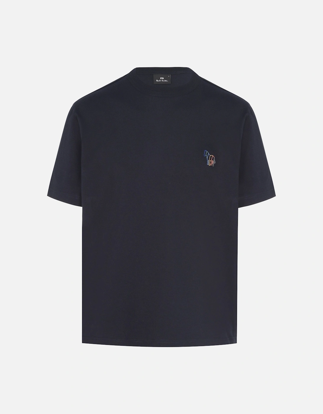 Zebra Cotton T-shirt Navy, 5 of 4