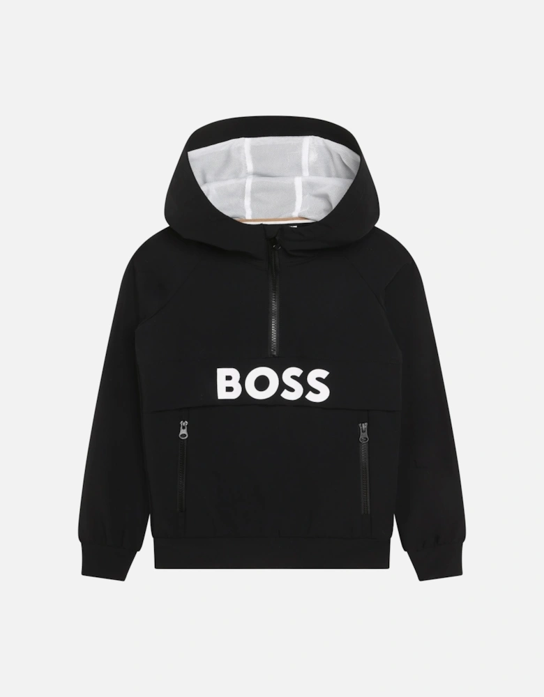 Boss Boys Logo Hoodie in Black
