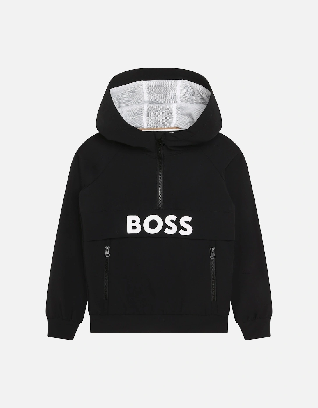 Boss Boys Logo Hoodie in Black, 5 of 4