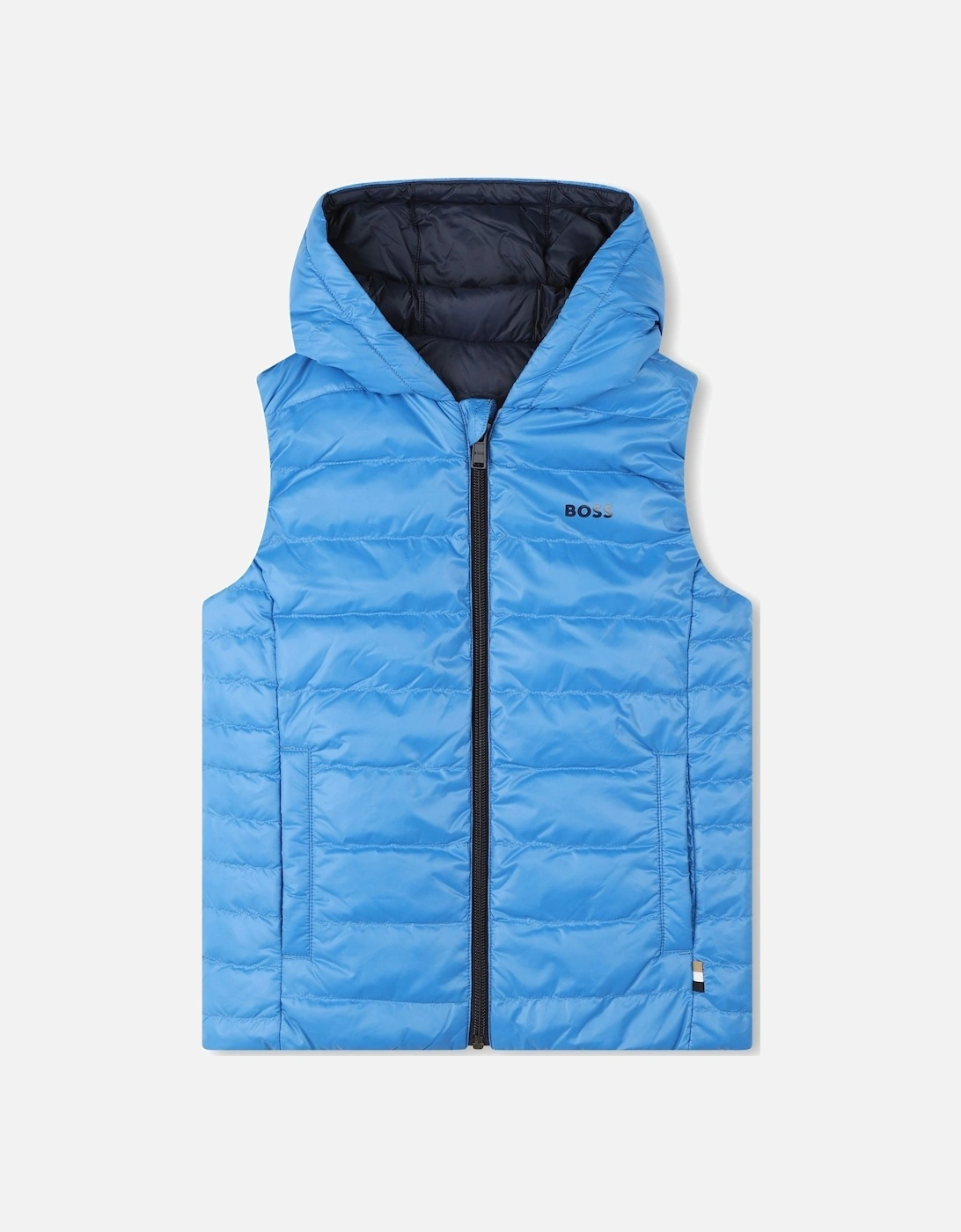 Boss Boys Reversible Gilet in Black / Blue