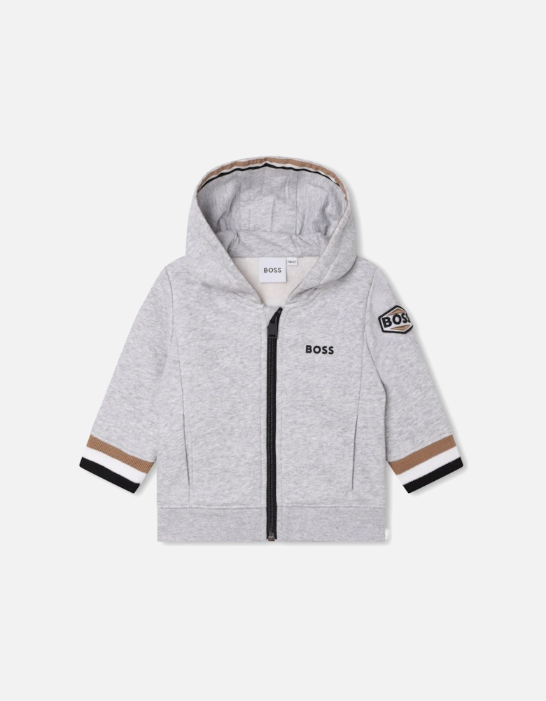 Boss Baby Boys Logo Hoodie in Grey