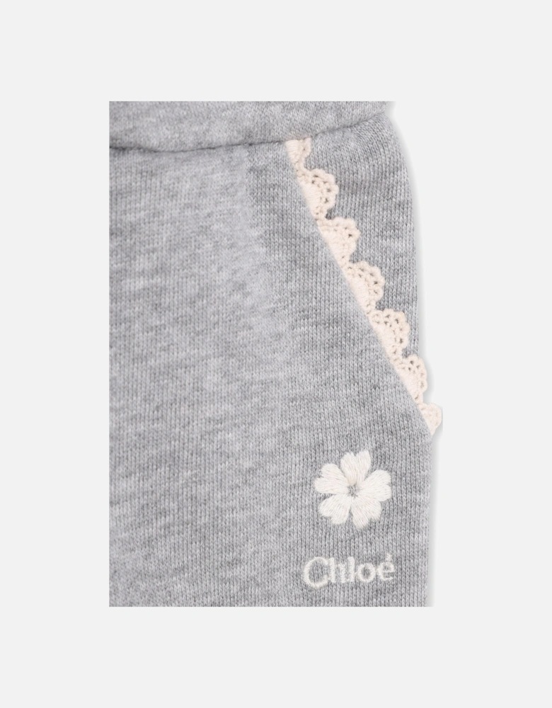 Chloe Baby Girls Logo Joggers in Grey