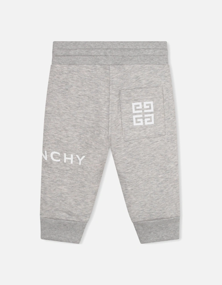 Baby Unisex Logo Print Joggers in Grey