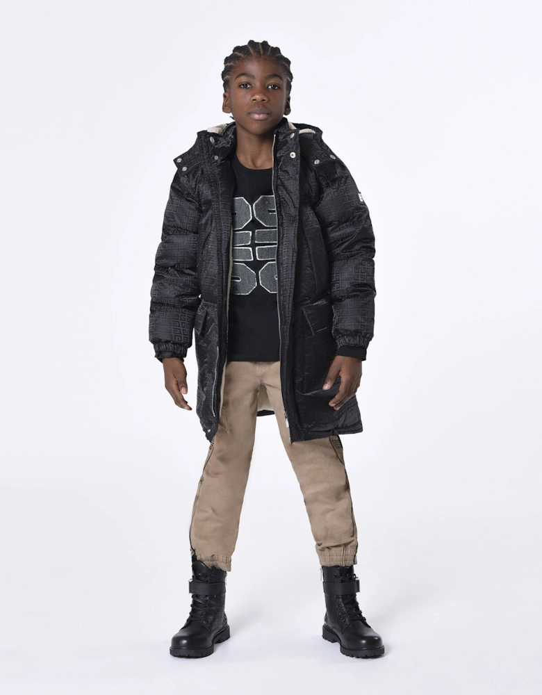 Boys 4G All Over Print Jacket in Black