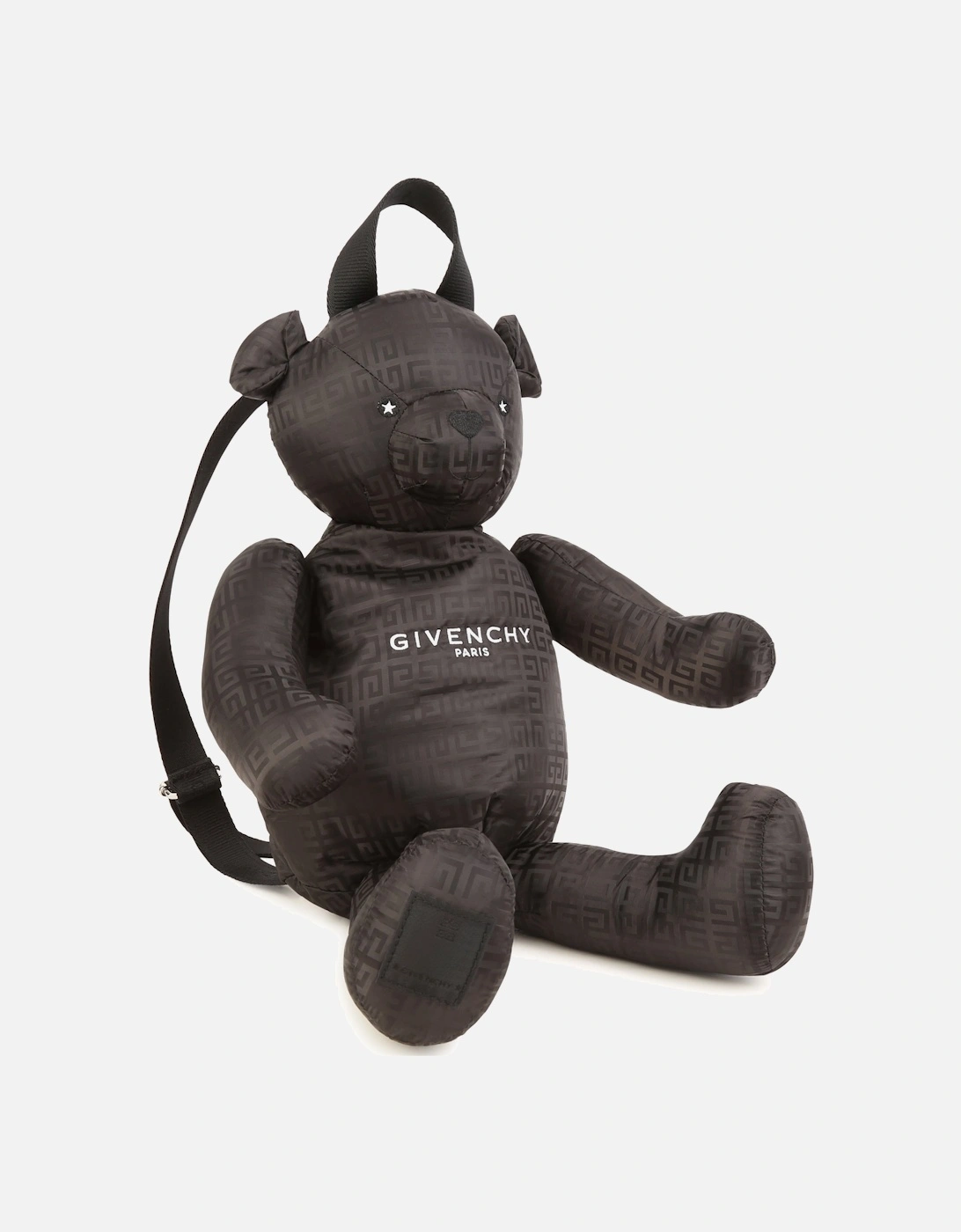 Kids Unisex Logo Teddy Bear Backpack in Black