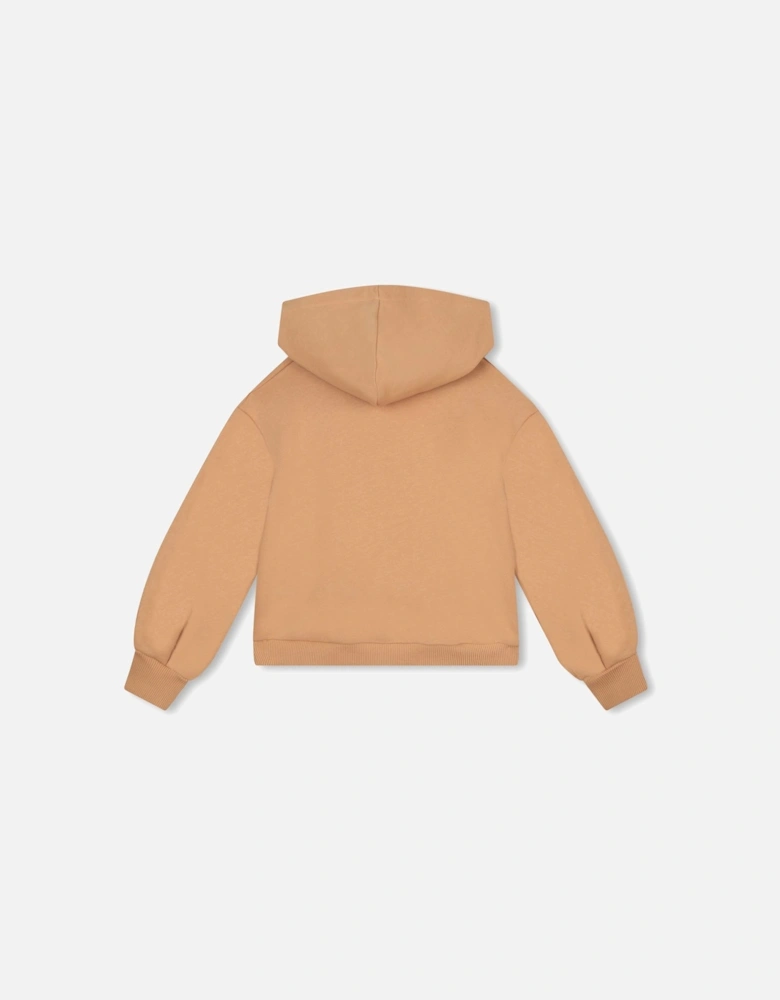 Chloe Girls Logo Hoodie in Beige