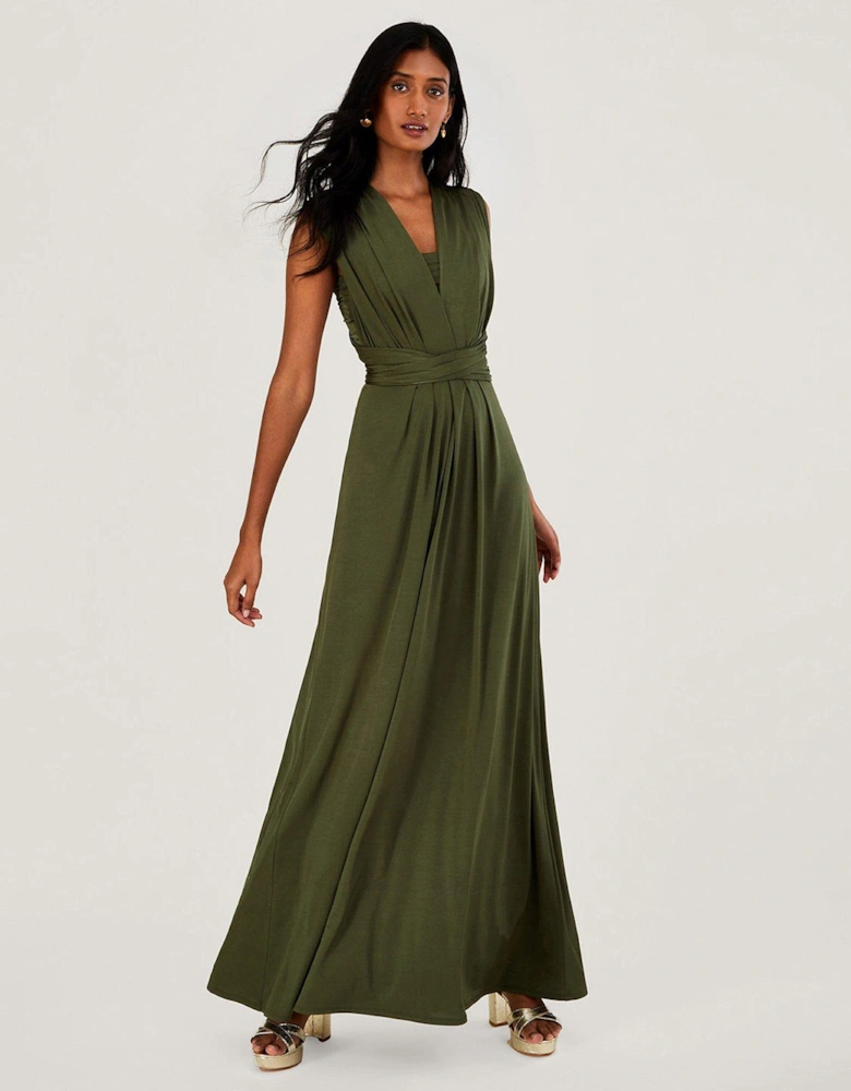 Thea Twist Me Tie Me Maxi Dress - Green