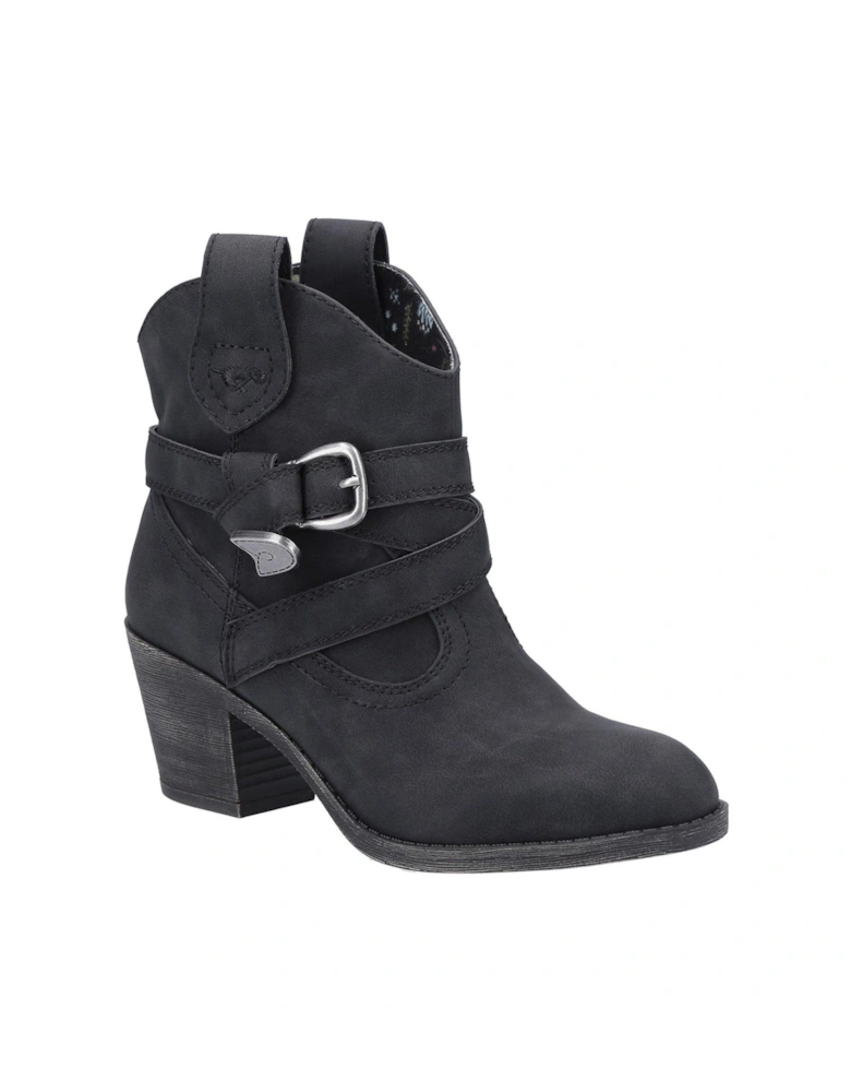 Satire Western Ankle Boot Black